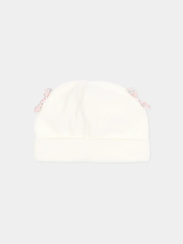 CAPPELLINO IN CINIGLIA CON RISVOLTO E FIOCCHETTI LATERALI NANAN
