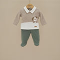 COMPLETO IN CALDO COTONE CON RICAMO CAGNOLINO NINNAOH