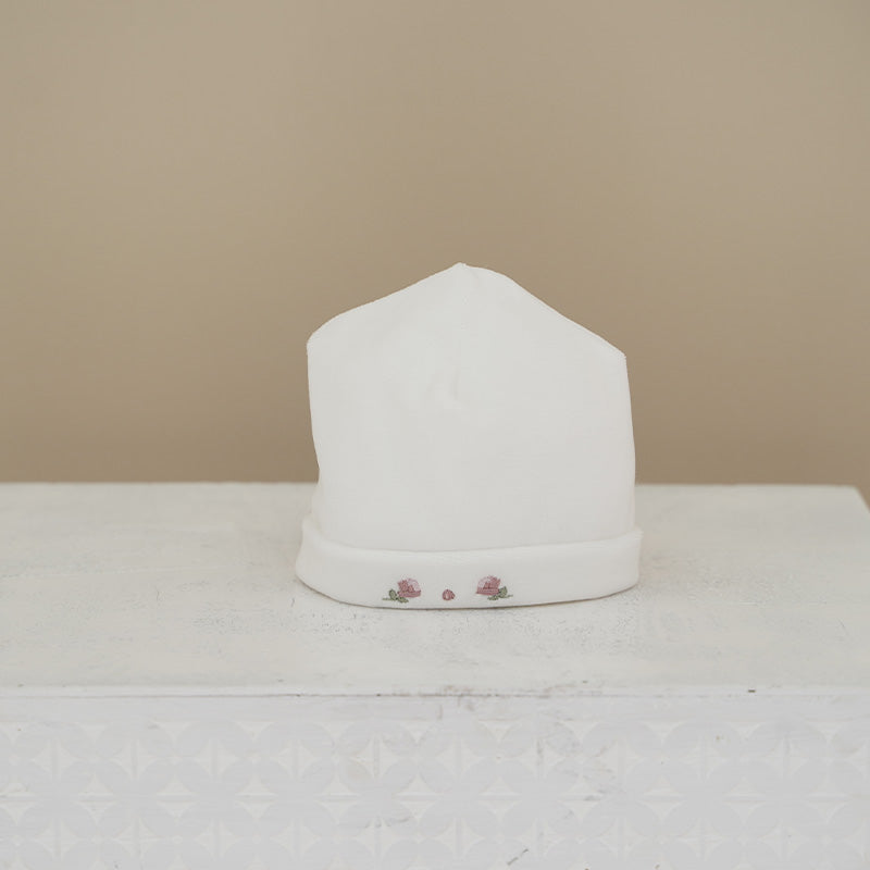 CAPPELLINO IN CINIGLIA E CON RICAMO ROSE NINNAOH