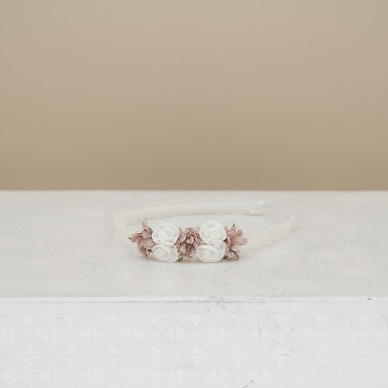 CERCHIETTO DECORATO CON FIORI DILU'