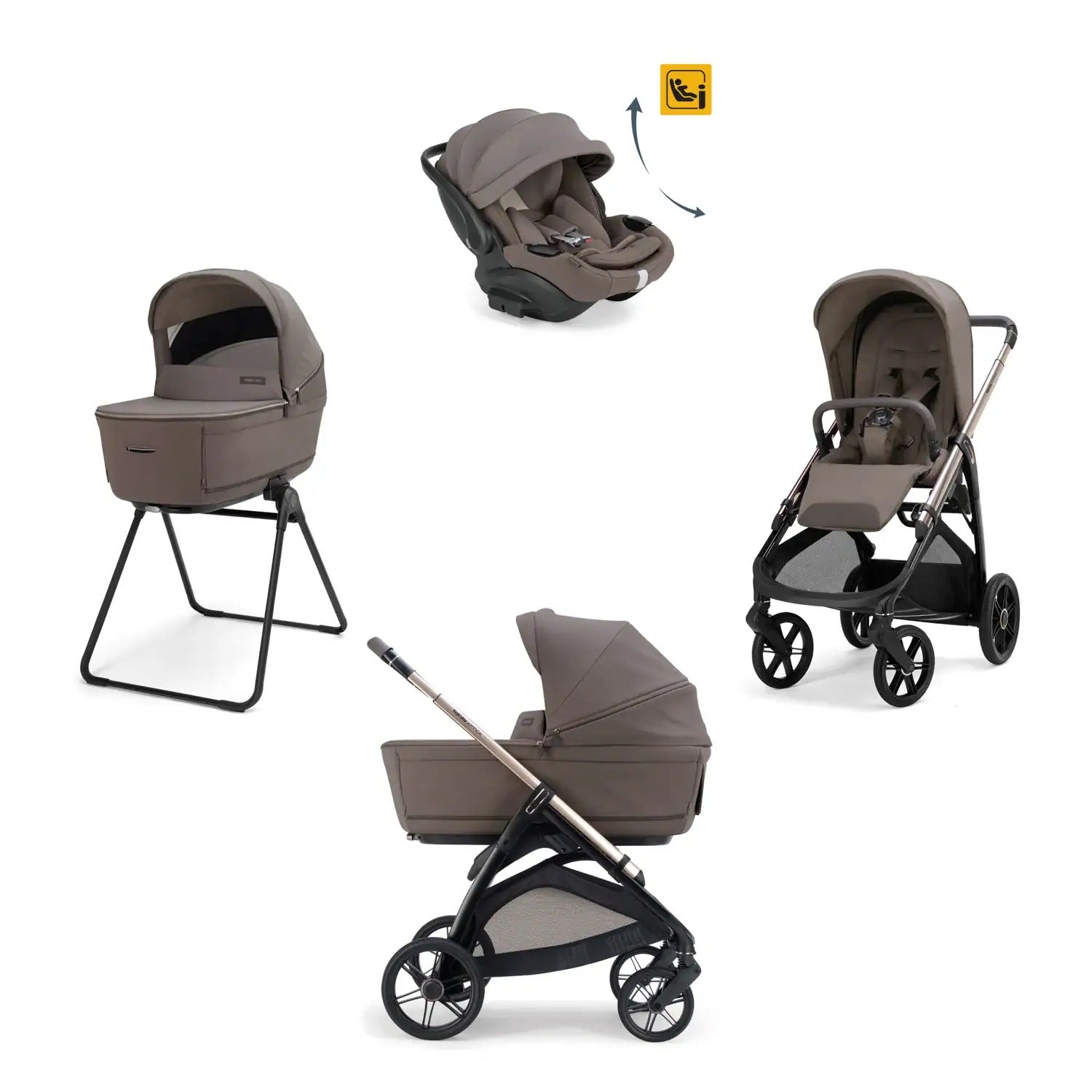 TRIO SYSTEM QUATTRO APTICA CON DARWIN RELCINE EVO ESSENCE MOKKA INGLESINA