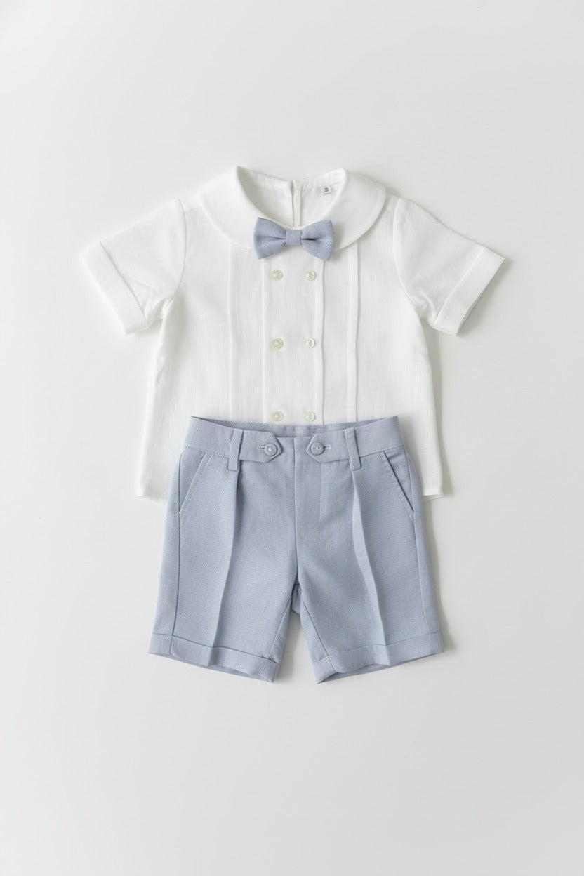 COMPLETO DOPPIO PETTO CON PAPILLON E BERUMDA LA SARTORIA DEI PICCOLI