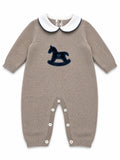 TUTINA IN MAGLIA CON CAVALLUCCIO IN VELLUTO BABY LORD