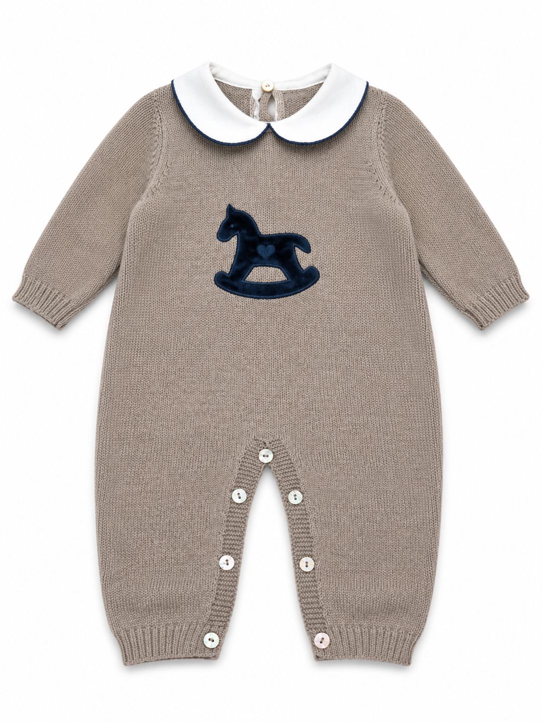 TUTINA IN MAGLIA CON CAVALLUCCIO IN VELLUTO BABY LORD