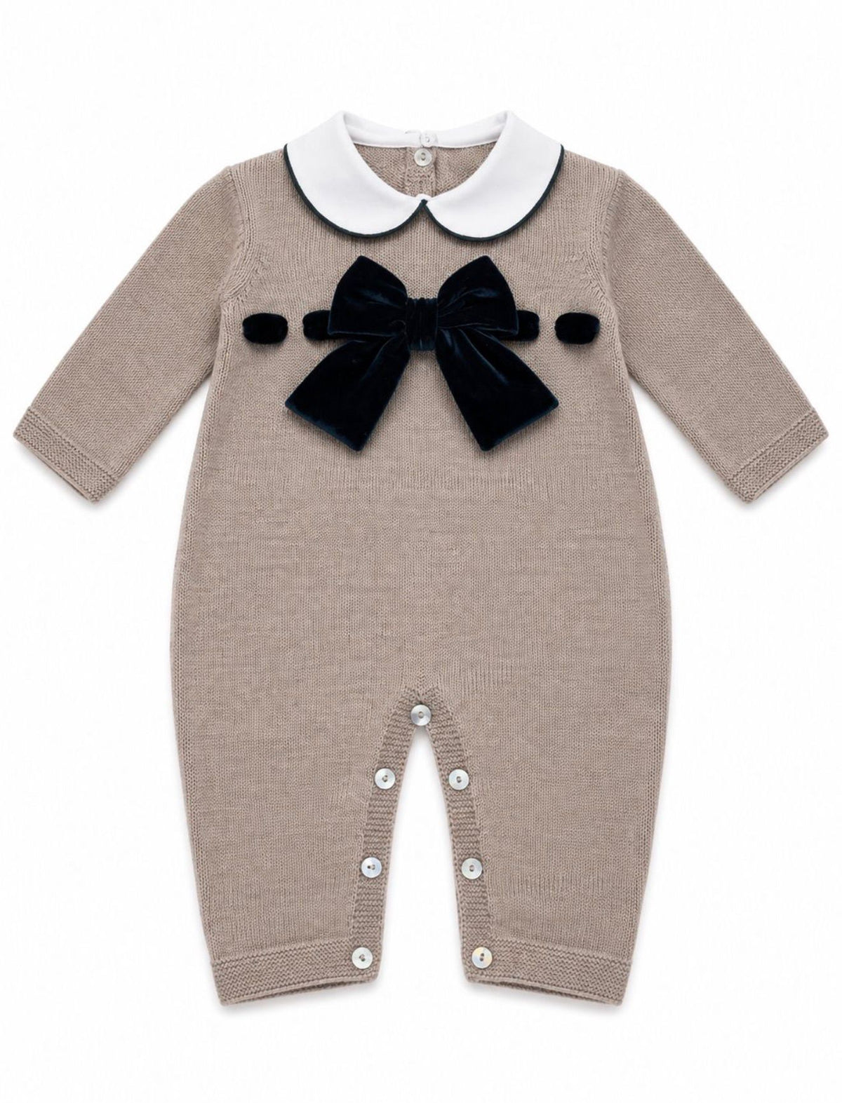 TUTINA IN MAGLIA CON FIOCCO IN VELLUTO BABY LORD
