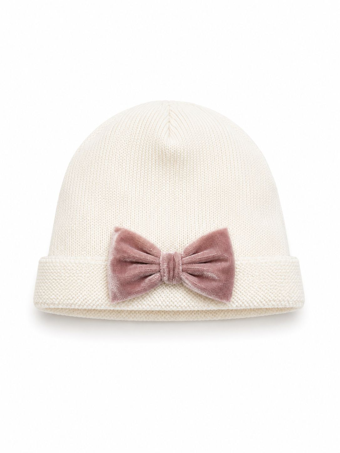CAPPELLINO IN MAGLIA CON FIOCCO IN VELLUTO BABY LORD