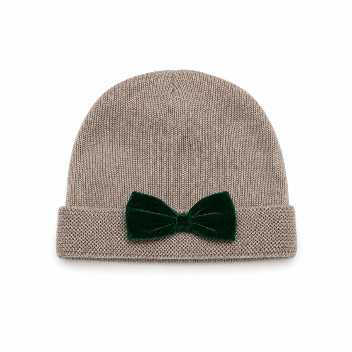 CAPPELLINO IN MAGLIA CON FIOCCO IN VELLUTO BABY LORD