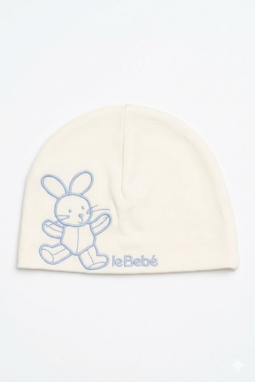CAPPELLO NEONATO IN COTONE CONIGLIETTO LE BEBE'