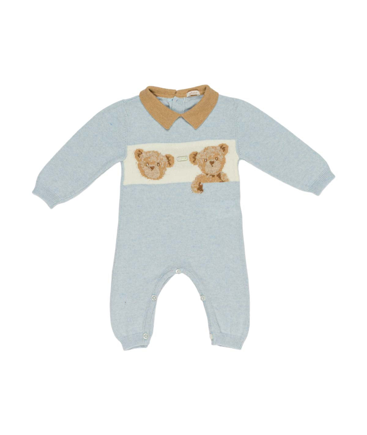 TUTINA NEONATO IN LANA CON ORSETTI LE BEBE