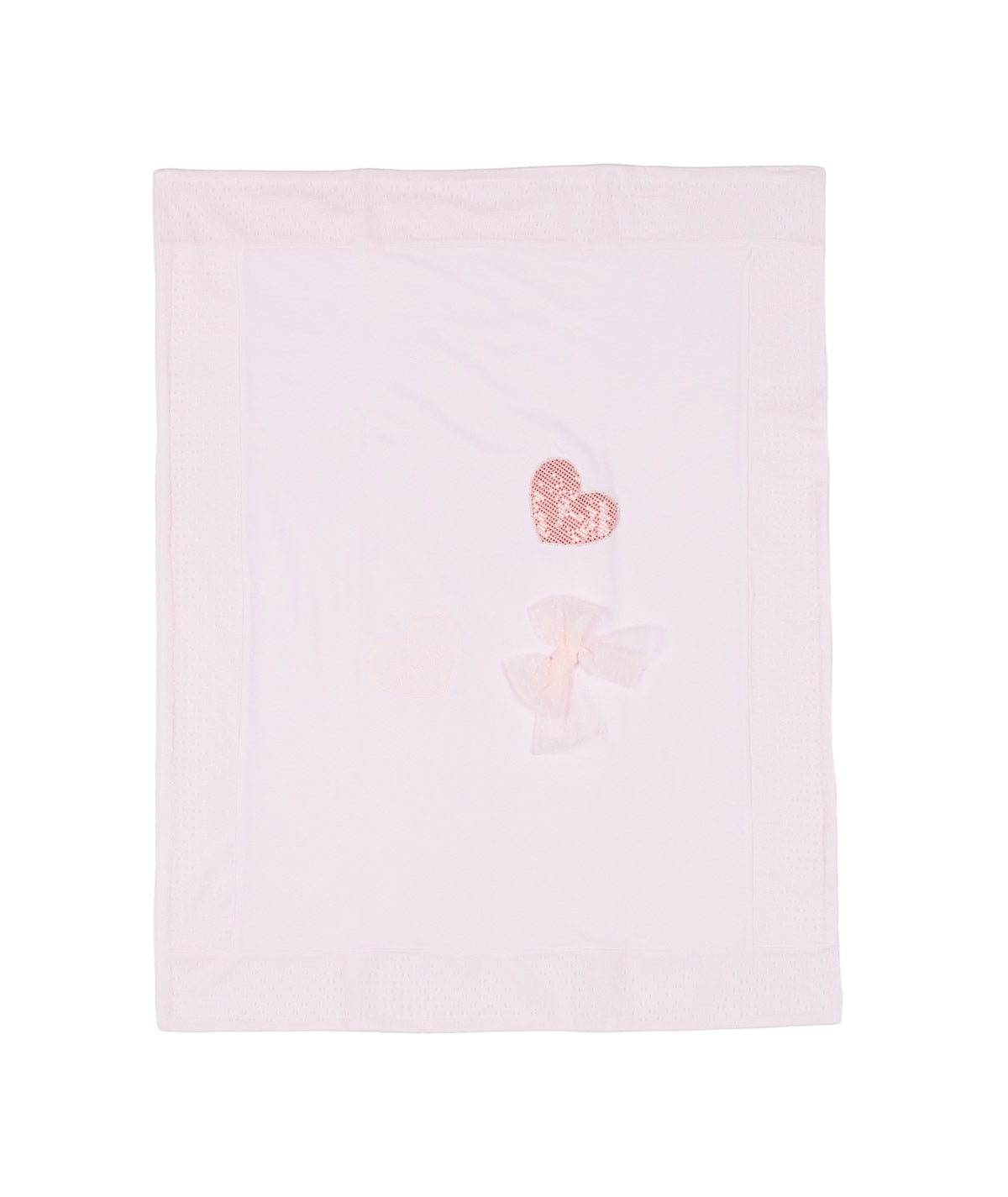 COPERTA NEONATA CON CUORE LE BEBE'