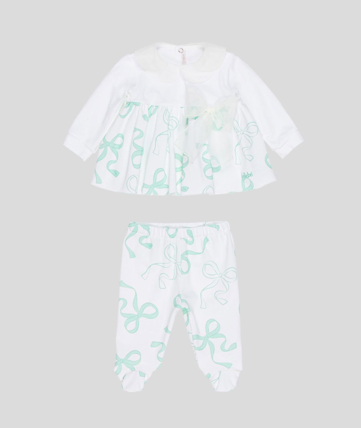 COMPLETO NEONATA CON FIOCCHETTI LE BEBE'