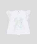 T-SHIRT NEONATA CON FIOCCO LE BEBE'