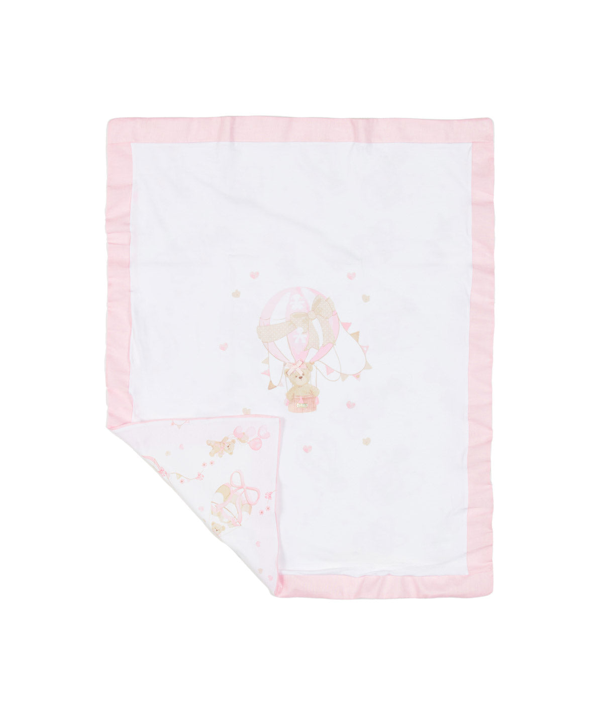 COPERTA NEONATA CON ORSETTO MONGOLFIERA LE BEBE'