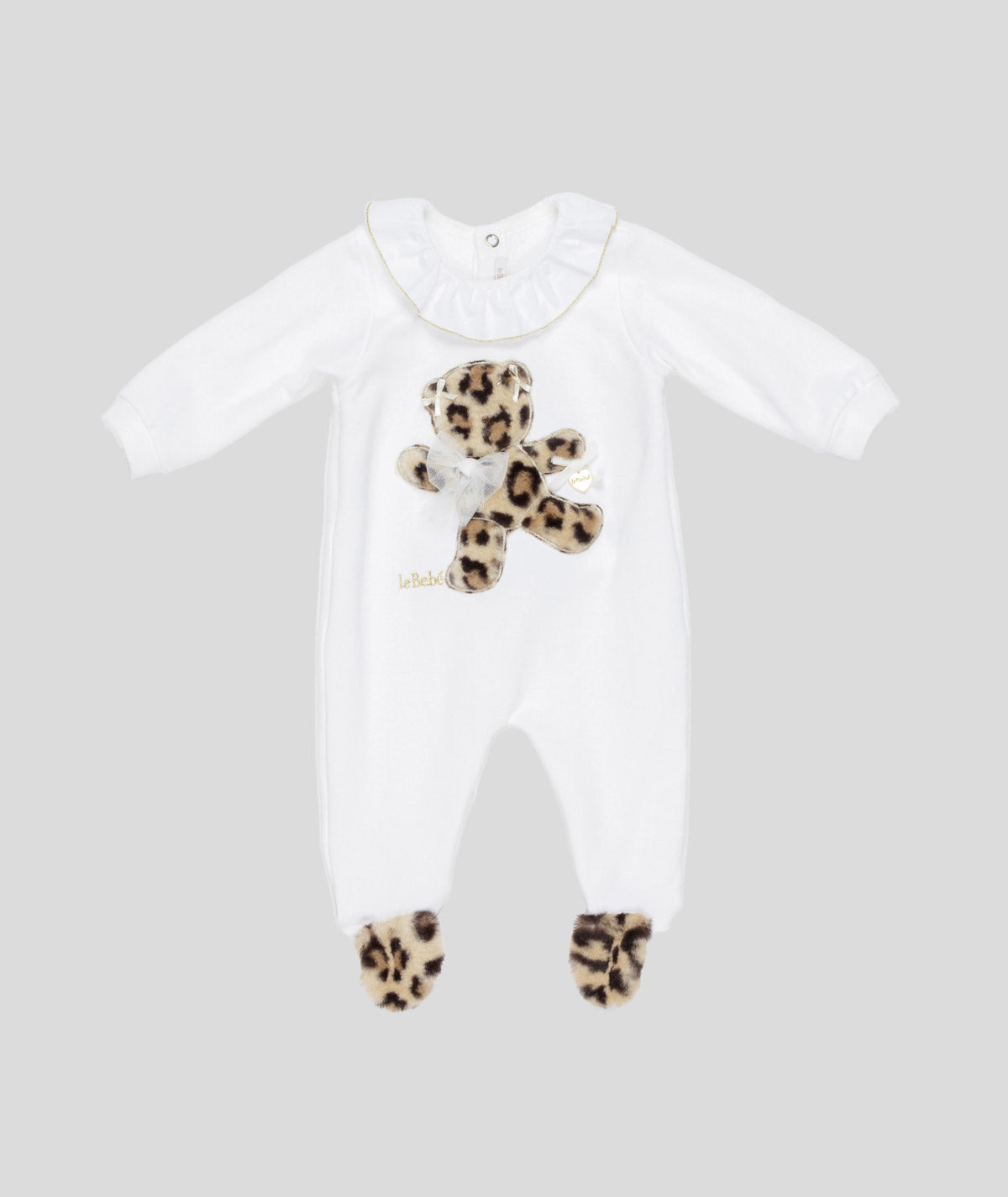 TUTINA TINTA UNITA CON FANTASIA MACULATA LE BEBE'