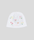 CAPPELLO NEONATA IN COTONE CON FIORI LE BEBE'