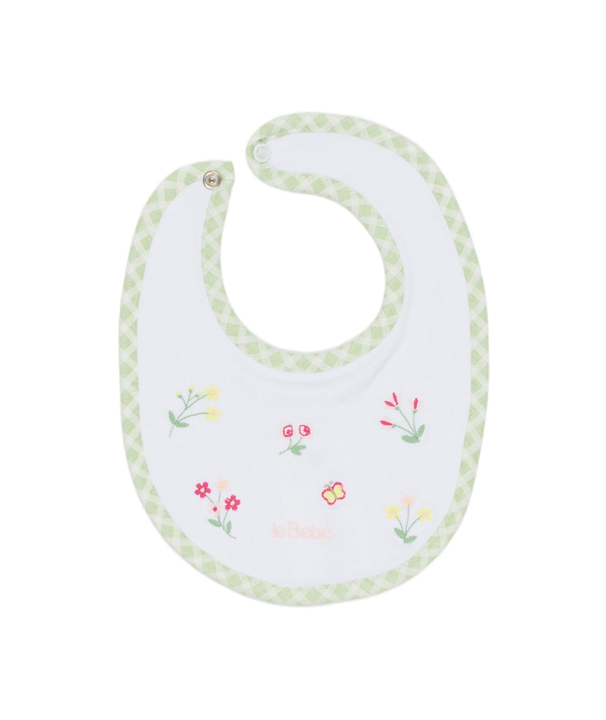 BAVETTA NEONATA CON FIORI LE BEBE'