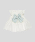 VESTITO NEONATA CON FIOCCO A RIGHE LE BEBE'