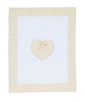 COPERTA NEONATA CON CUORE RICAMATO LE BEBE'