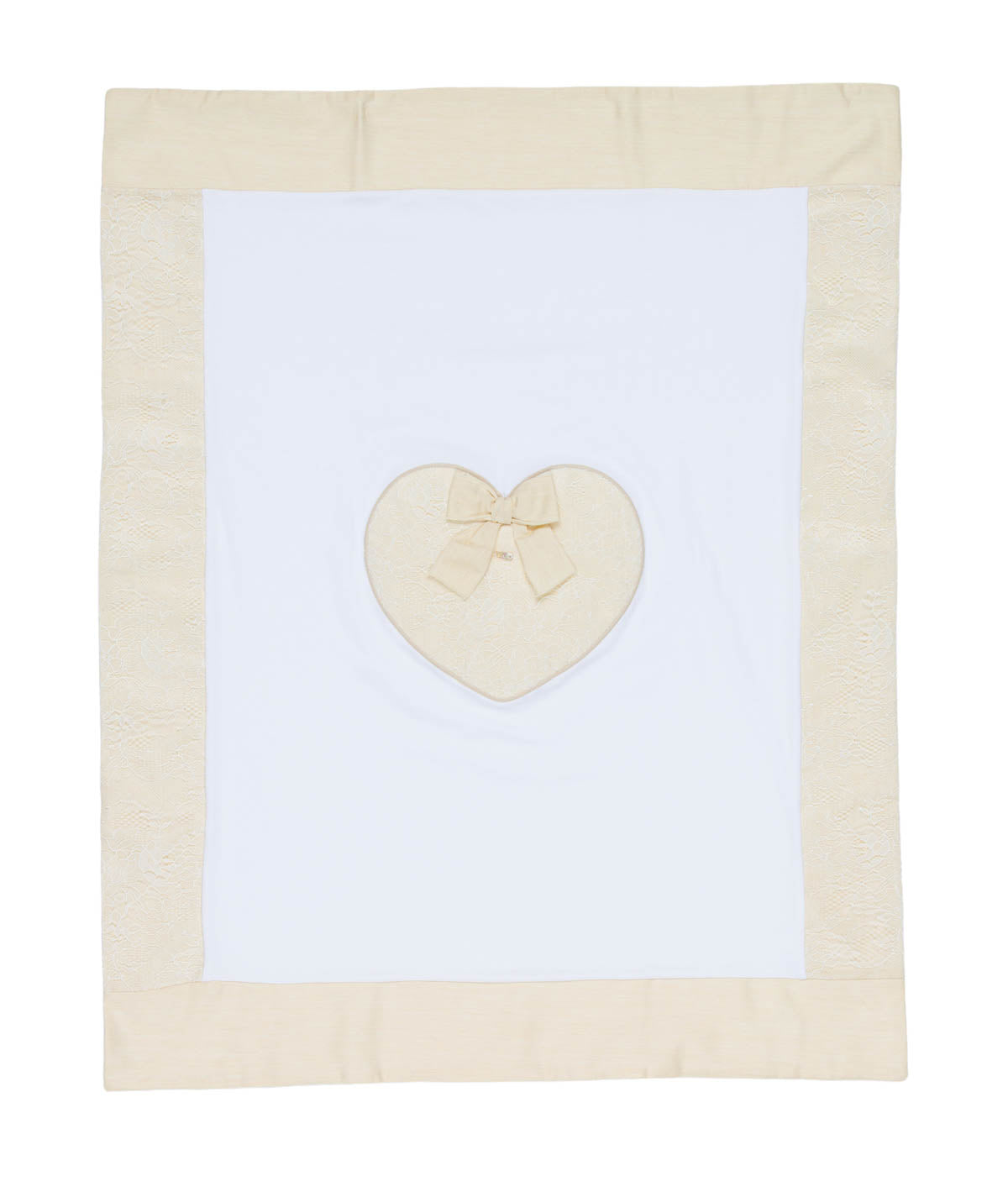 COPERTA NEONATA CON CUORE RICAMATO LE BEBE'