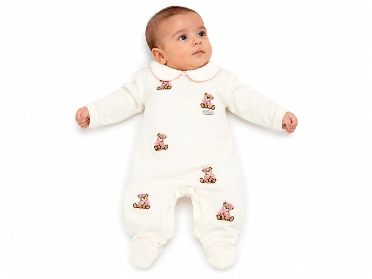 TUTINA NEONATA IN CALDO COTONE CON ORSETTI LE BEBE'
