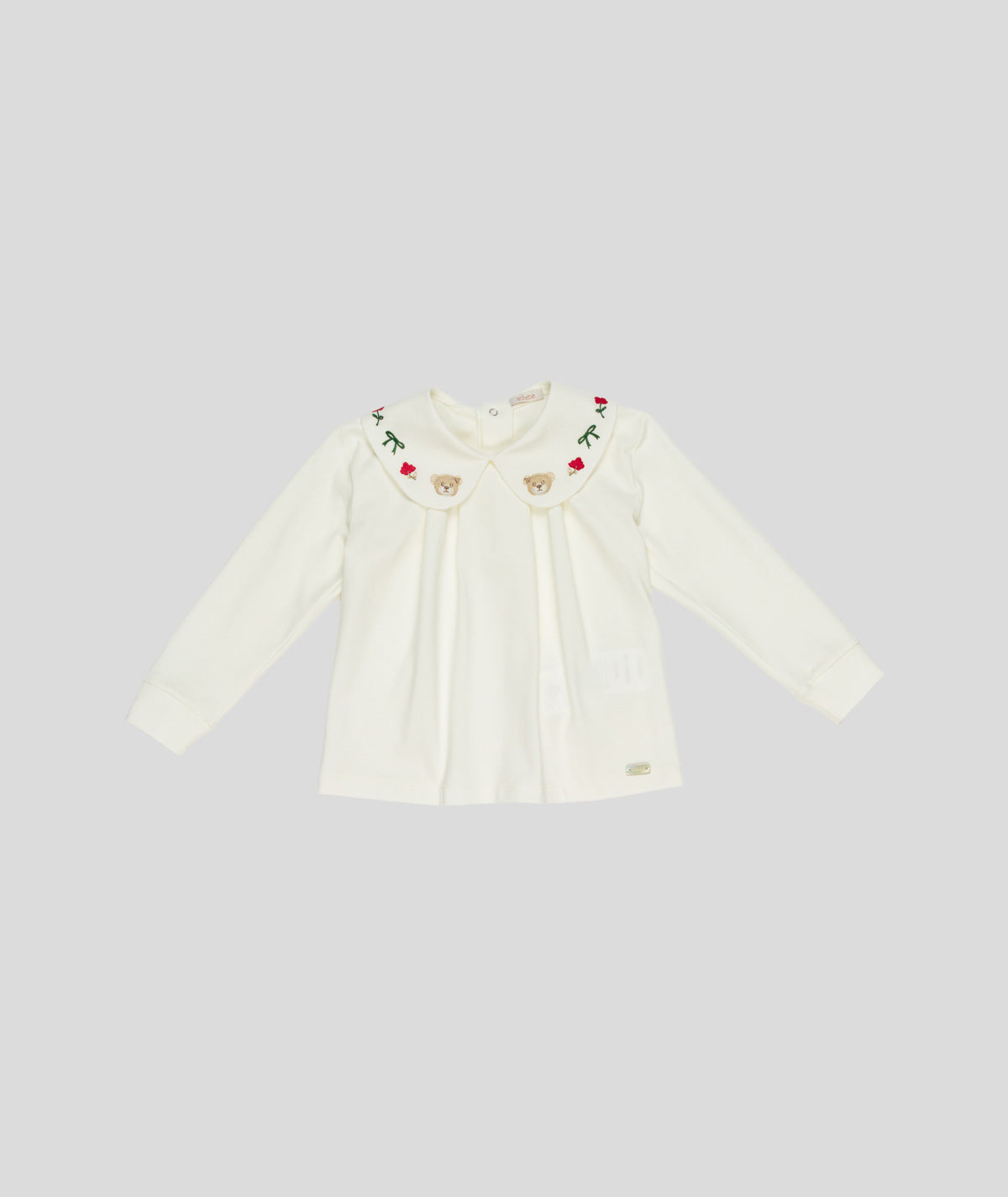 T-SHIRT NEONATA MANICA LUNGA CON COLLETTO ORSETTI LE BEBE'