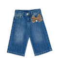 JEAN BAGGY IN COTONE DENIM CON FIOCCO LE BEBE'