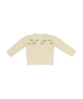 MAGLIONCINO NEONATA IN MAGLIA CON RICAMI FLOREALI LE BEBE'