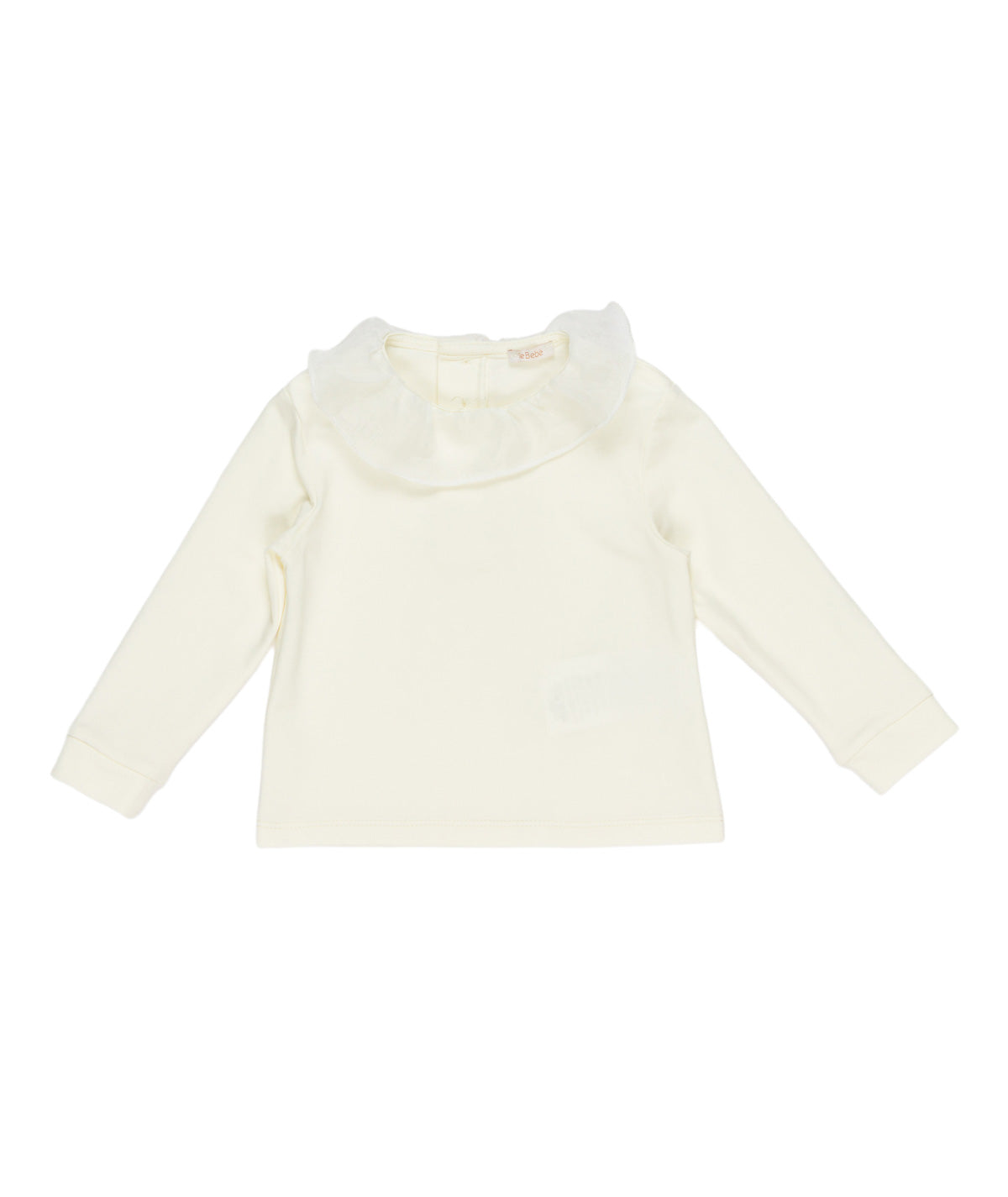 MAGLIA A MANICA LUNGA CON COLLETTO ARRICCIATO LE BEBE'