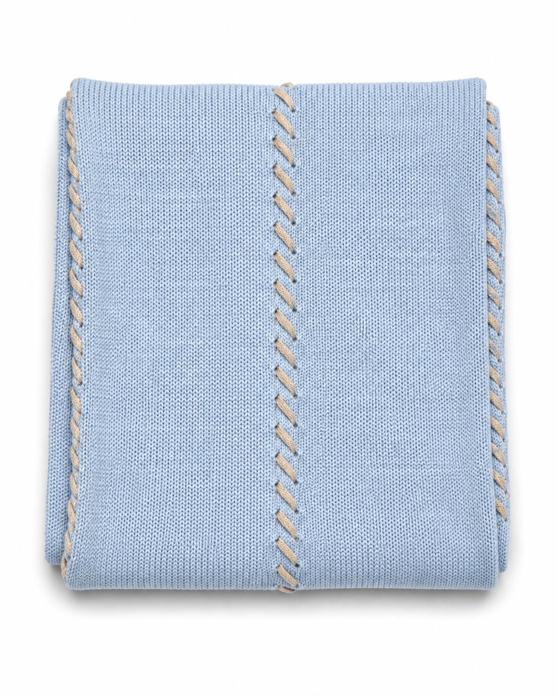 COPERTINA IN MAGLIA CON ELEGANTI RIFINITURE LA SARTORIA DEI PICCOLI