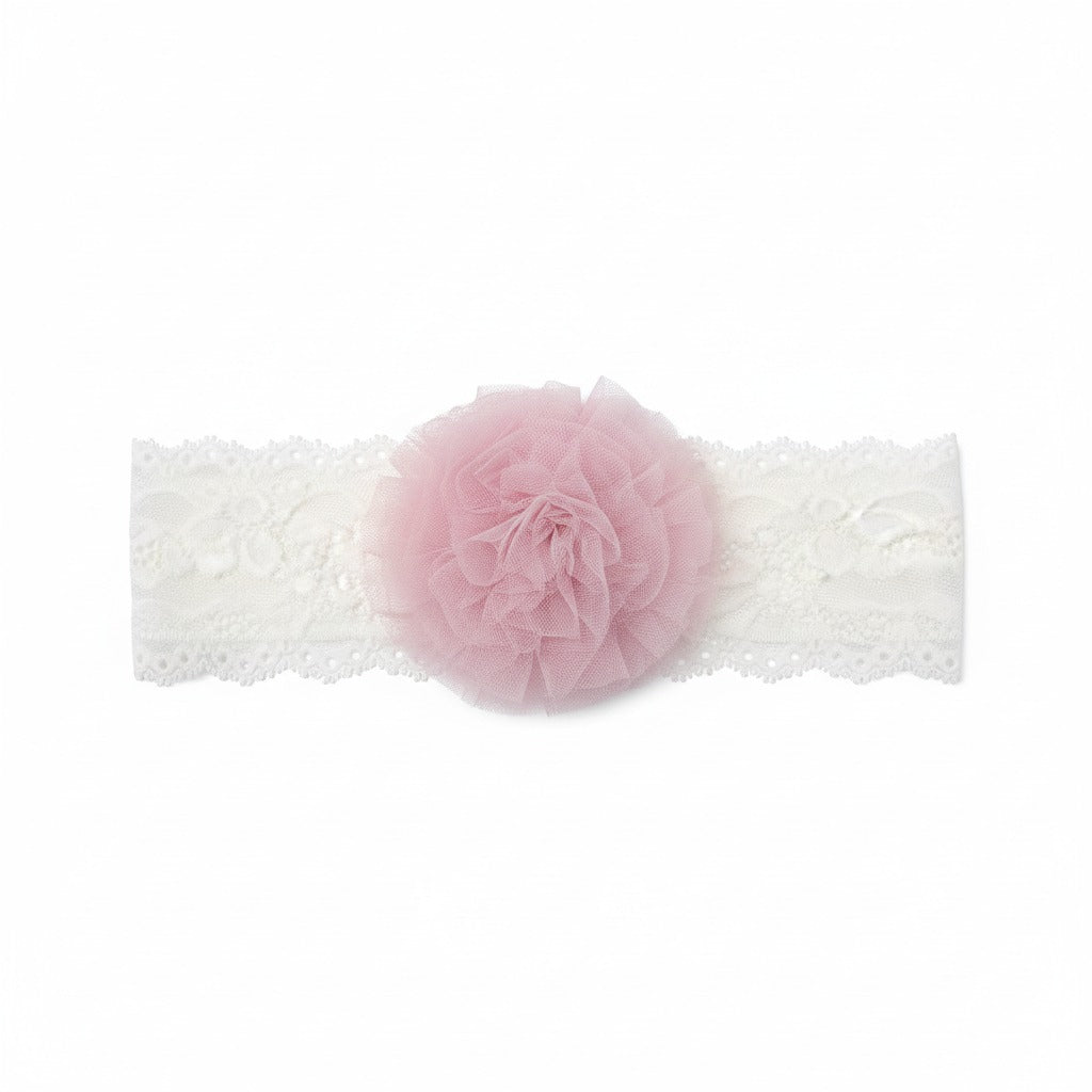 FASCIA IN PIZZO CON FIORE LA SARTORIA DEI PICCOLI