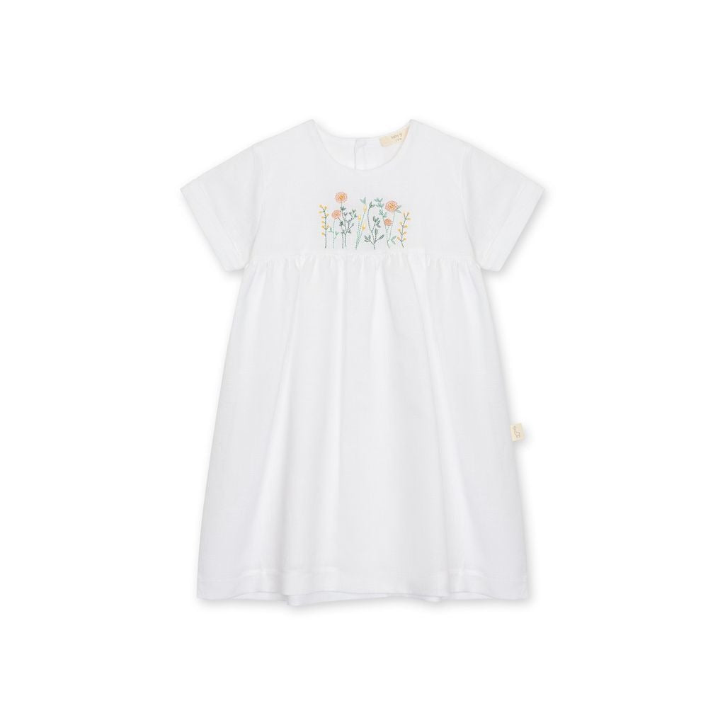 ABITO IN LINO CON FIORI BABY GI