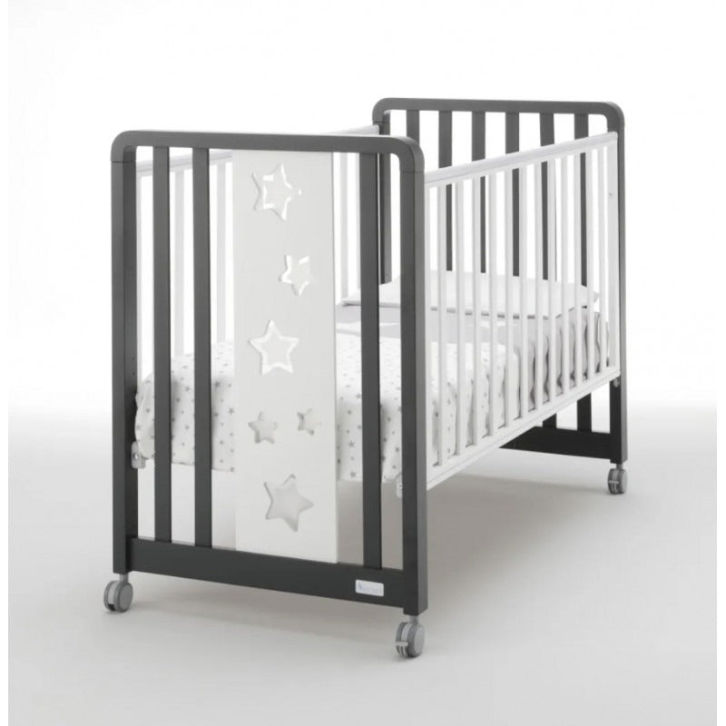 LETTINO GLAM LUX BIANCO-LAVA COMPRENSIVO DI MATERASSO E PIUMONE GLAM BIANCO-GRIGIO