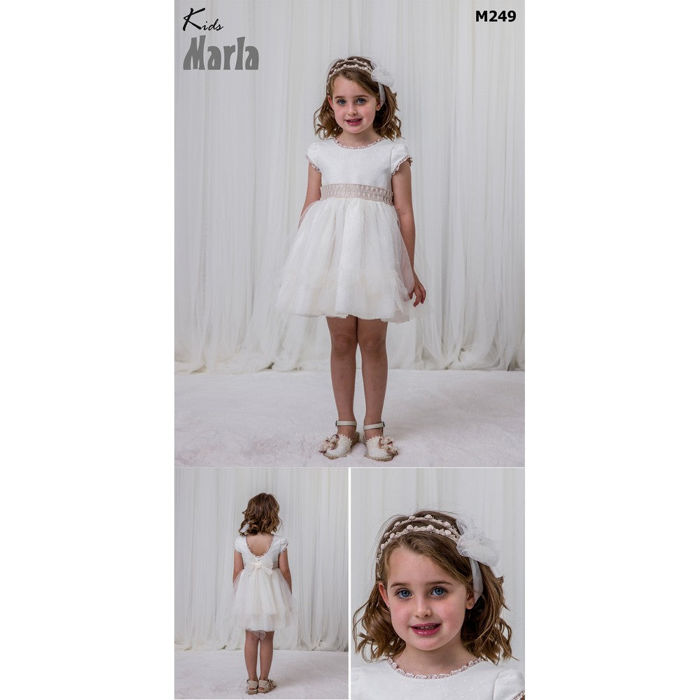 VESTITINO CERIMONIALE CON FIOCCO IN TULLE MARLA