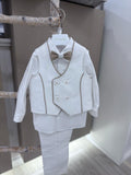 COMPLETO 4 PEZZI CERIMONIA LUNGO MINU'(GILET + CAMICIA + PANTALONE + PAPILLON)