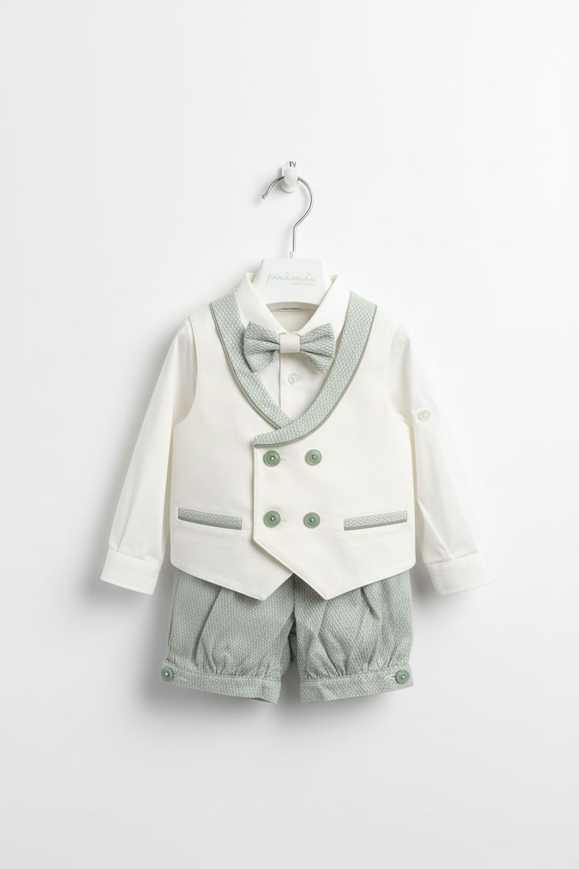 COMPLETO 4 PEZZI NEONATO CERIMONIA MINU'