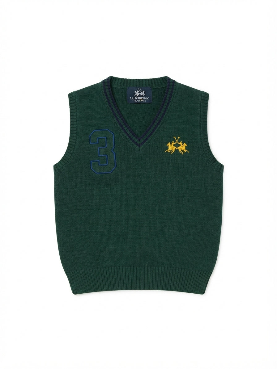 GILET IN MAGLIA CON SCOLLO A V LA MARTINA