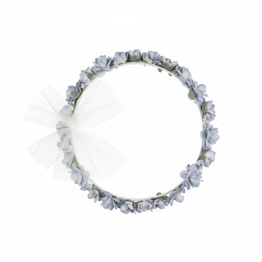 CERCHIETTO IN TULLE CON FIORI MARLA
