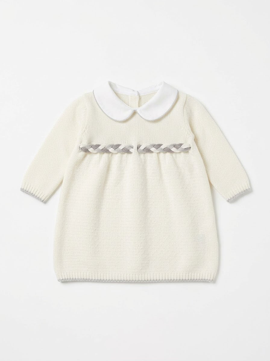 ABITO IN MAGLIA CON COLLETTO E INTRECCIO  SCALDACUORE