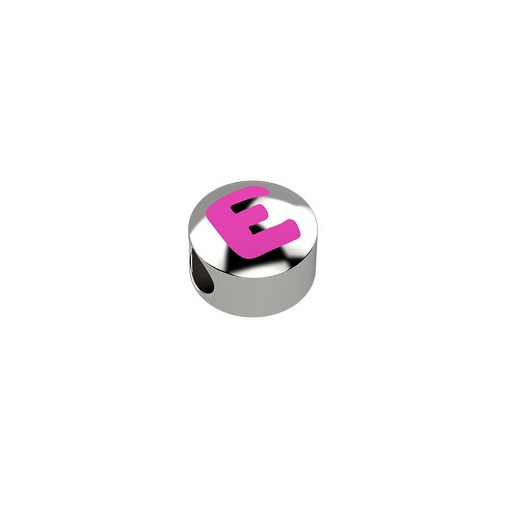 CURSORE ARGENTO LETTERA E 925 Rosa