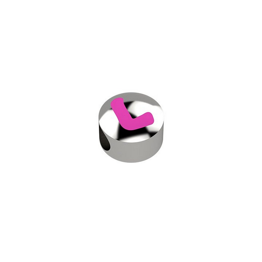 CURSORE ARGENTO LETTERA L 925 Rosa