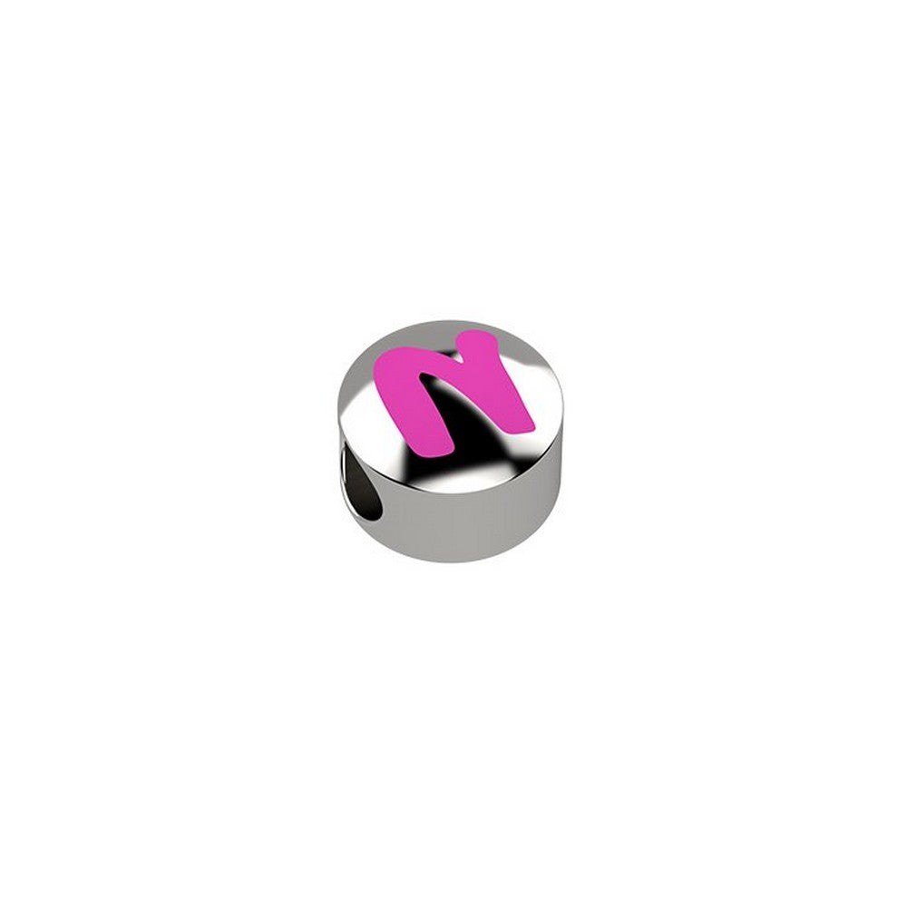 CURSORE ARGENTO LETTERA N 925 Rosa