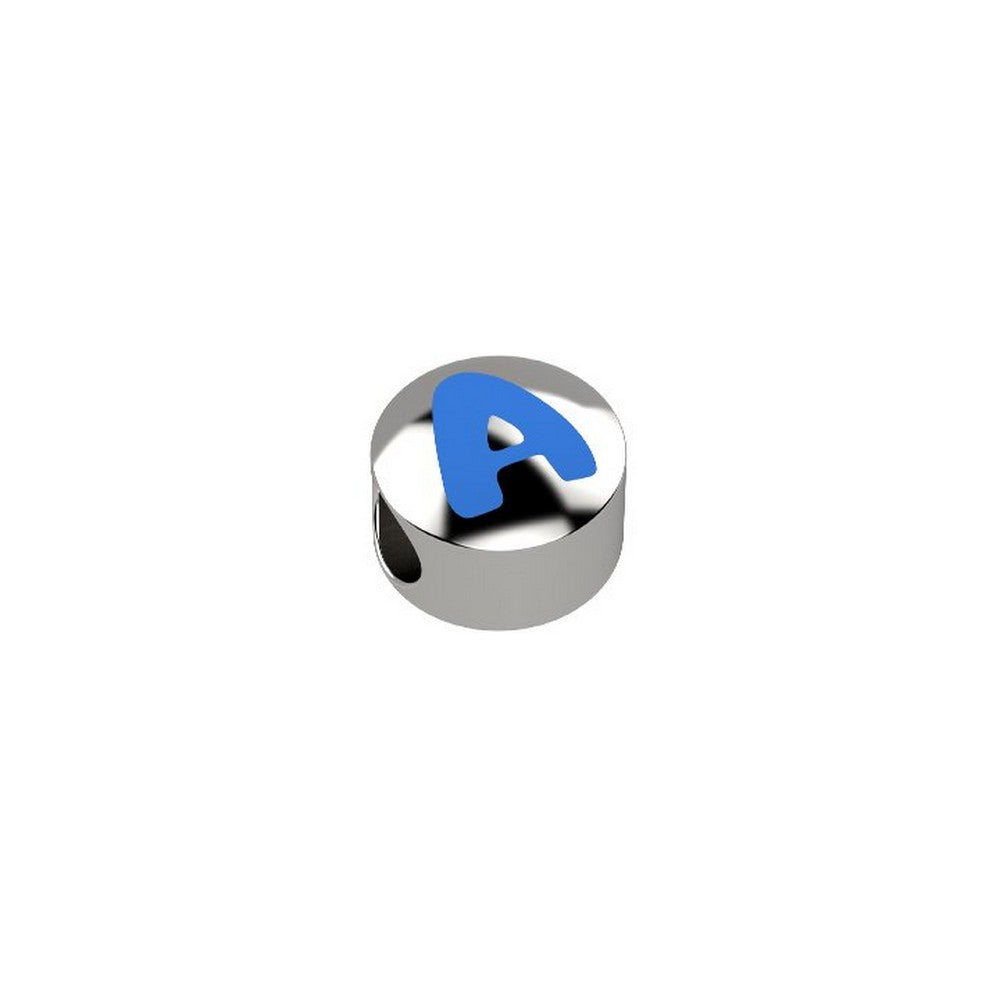 CURSORE ARGENTO LETTERA A 925 Azzurro