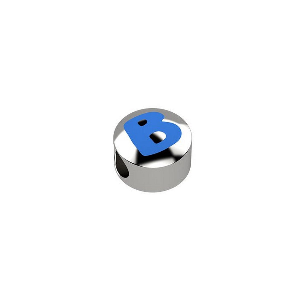 CURSORE ARGENTO LETTERA B 925 Azzurro