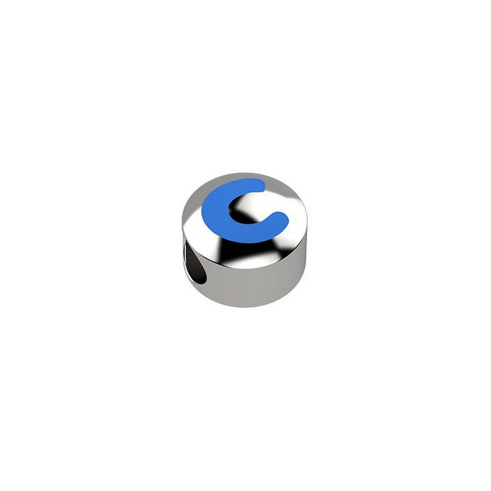 CURSORE ARGENTO LETTERA C 925 Azzurro