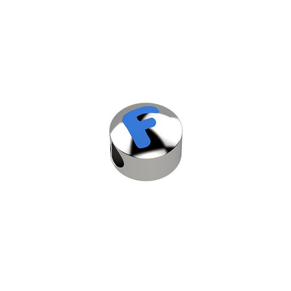 CURSORE ARGENTO LETTERA F 925 Azzurro