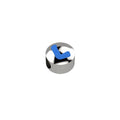 CURSORE ARGENTO LETTERA L 925 Azzurro