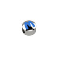 CURSORE ARGENTO LETTERA M 925 Azzurro