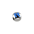 CURSORE ARGENTO LETTERA N 925 Azzurro