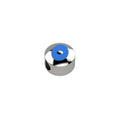 CURSORE ARGENTO LETTERA O 925 Azzurro