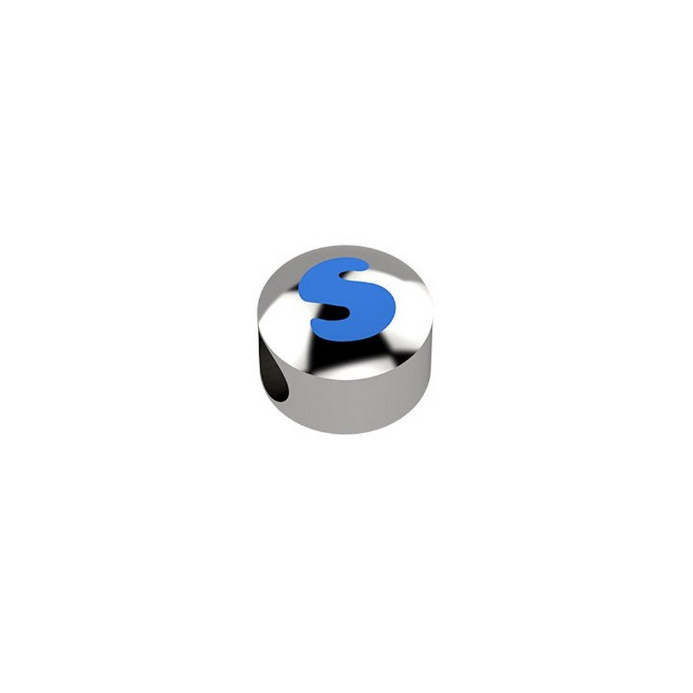 CURSORE ARGENTO LETTERA S 925 Azzurro